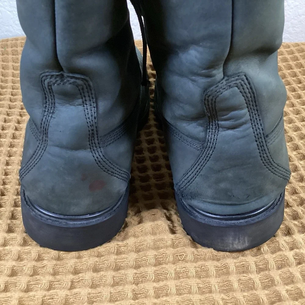 Timberland A3525 Women's Sz 9 Premium 6-Inch Waterproof Boot in Black Nubuck